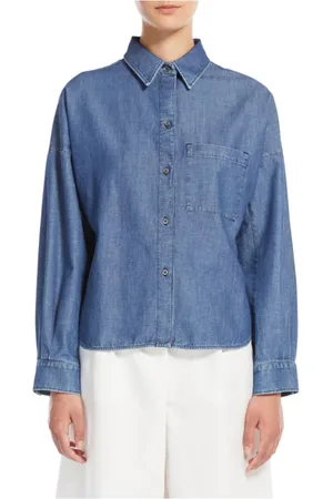 Max Mara Bluser & Skjorter, Dame, Blå, XS, Denim, Afslappede skjorter til weekendture