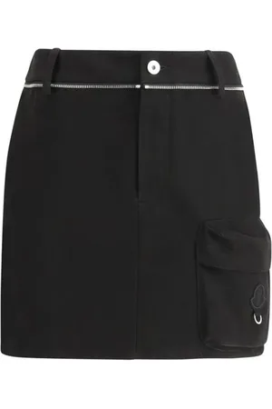Moncler Nederdel, Dame, Sort, S, Bomuld, Nederdel med lynlås og lomme