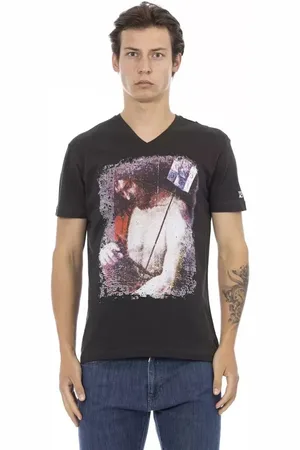 Trussardi Top, Herre, Sort, L, Bomuld, Action V-Neck Tee