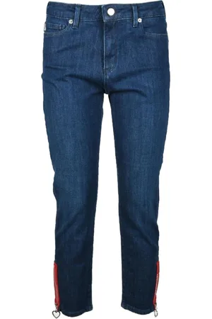 Moschino Jeans, Dame, Blå, W28, Bomuld, Stilfulde Jeans med Bomuld og Elastan