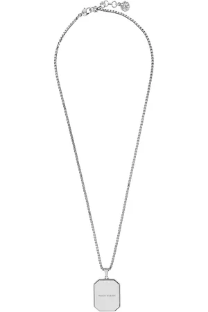 Alexander McQueen Tilbehør, Herre, Grå, ONE SIZE, Sølv Charm Armbånd Smykker