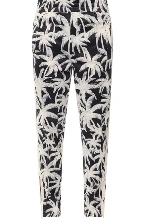 Palm Angels Bukser, Herre, Sort, XL, Polyester, Sorte bukser med sidebånd