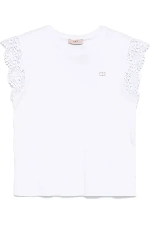 Twin-Set Top, Dame, Hvid, XS, Optisk Hvid T-Shirt