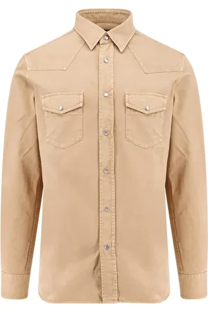Tom Ford Skjorte, Herre, , M, Bomuld, Button-Up Skjorte Italiensk Bomuld