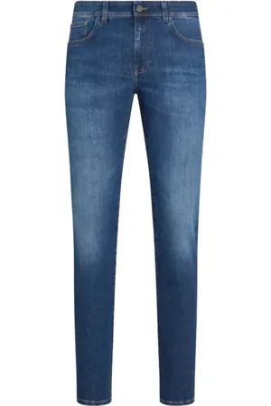 PT Torino Jeans, Herre, Blå, W34, Denim, Indigo Slim Fit Denim Jeans