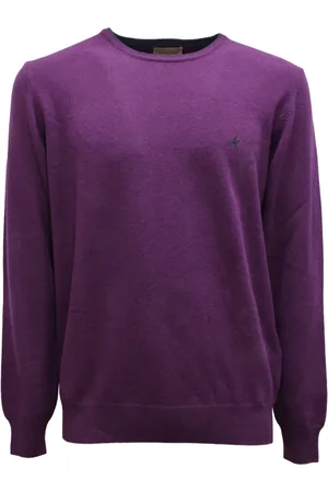 BROOKSFIELD Strik, Herre, Lilla, 2XL, Uld, Uldtrøje Lilla Produceret i Italien