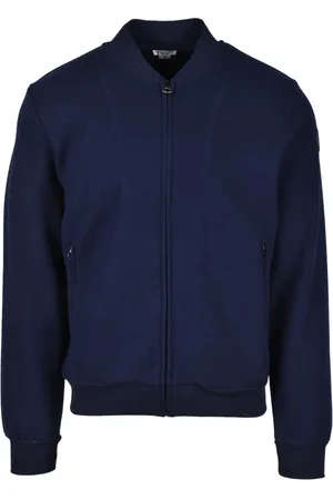 U.S. Polo Assn. Sweathshirts & Hoodies, Herre, Blå, M, Uld, Stilfuld uldjakke med lynlås
