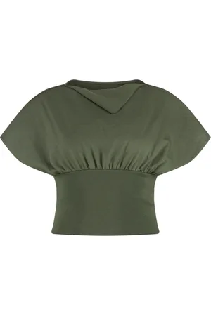Rick Owens Bluser & Skjorter, Dame, Grøn, 2XS, Bomuld, Bomuldssamlet Top