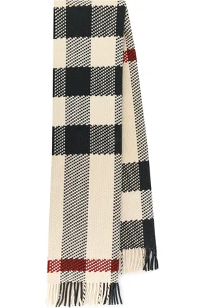Burberry Tilbehør, Herre, , ONE SIZE, Uld, Tjekket Frynset Uldtørklæde