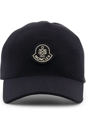 Moncler Tilbehør, Dame, Sort, ONE SIZE, Sort Logo Patch Hat