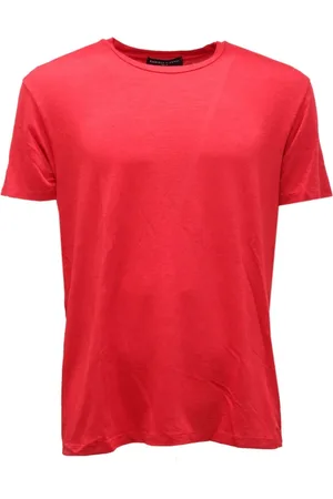 Daniele Fiesoli Top, Herre, Rød, L, Linned, Linned Slub Skjorte 2021 Kollektion