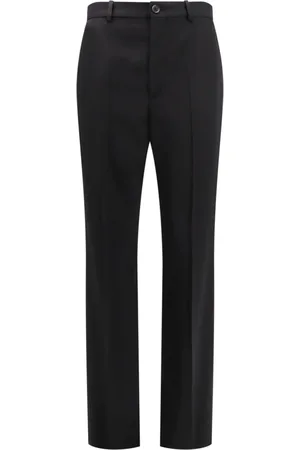 Balenciaga Bukser, Dame, Sort, XS, Uld, Sorte Uldbukser Med Lynlås