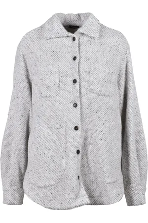 Kiton Strik, Dame, Hvid, S, Uld, Uld Kashmir Silke Skjorte