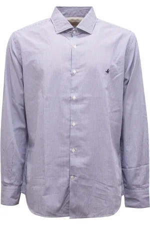 BROOKSFIELD Skjorte, Herre, Blå, 4XL, Slim Fit Skjorte Lavet i Italien