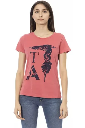 Trussardi Top, Dame, Lyserød, XS, Bomuld, Elegant Bomuldsblandings T-shirt