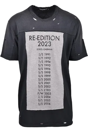 Dolce & Gabbana Top, Herre, Sort, S, Bomuld, Bomuld T-shirt