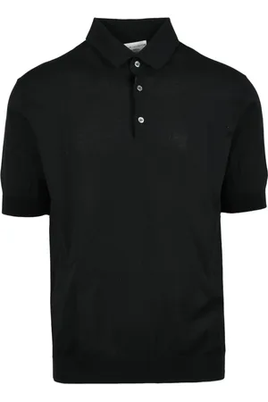 FILIPPO DE LAURENTIIS Top, Herre, Sort, 3XL, Bomuld, Bomuld Polo Strik Model Skjorte