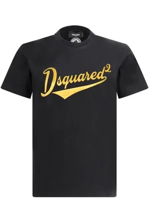Dsquared2 Top, Herre, Sort, L, Bomuld, Monogram Crew Neck Bomuld T-shirt