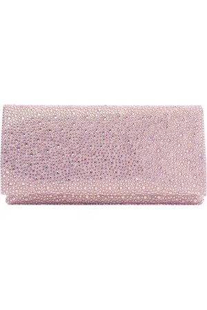 Twentyfour Taske, Dame, Lyserød, ONE SIZE, Uld, Sølv Krystal Clutch