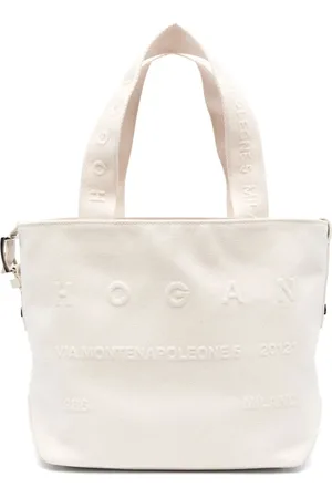 Hogan Taske, Dame, Hvid, ONE SIZE, Script Media Tote Taske Hvid