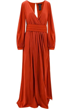 Max Mara Kjole, Dame, , L, Silke V-hals Kjole