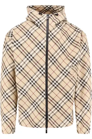 Burberry Jakke, Herre, , S, Uld, Jakke med Lynlås og Hætte