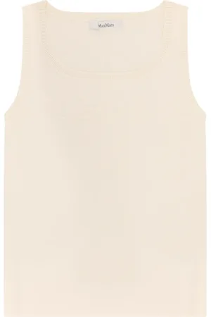 Max Mara Top, Dame, Hvid, L, Hvide T-shirts og Polos med tynde stropper
