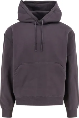 Saint Laurent Sweathshirts & Hoodies, Herre, Grå, L, Bomuld, Bomuld Hættetrøje Grå