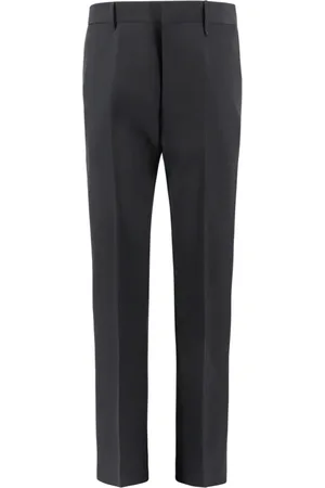 Givenchy Bukser, Herre, Sort, L, Uld, Sorte Uld Slim Fit Bukser