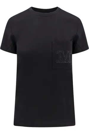 Max Mara Top, Dame, Sort, XS, Bomuld, Sorte T-shirts og Polos med Lomme