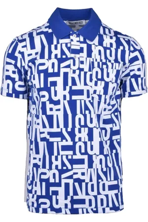 Bikkembergs Top, Herre, Blå, L, Bomuld, Bomuld Elastan Polo Skjorte