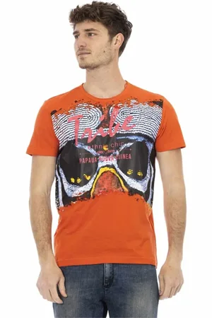 Trussardi Top, Herre, , L, Bomuld, Logo Mønster Bomuld T-shirt