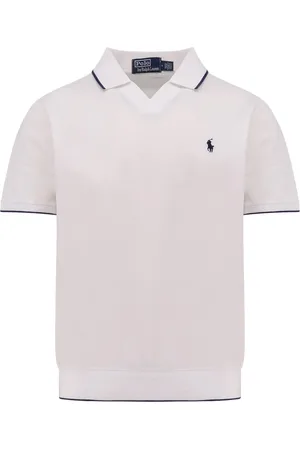 Ralph Lauren Top, Herre, Hvid, XL, Bomuld, Hvide T-shirts og Polos med V-hals