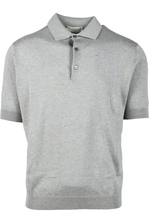 FILIPPO DE LAURENTIIS Strik, Herre, Grå, 3XL, Bomuld, Bomuld Polo Skjorte