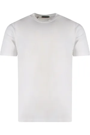 Tom Ford Top, Herre, Hvid, L, Bomuld, Broderet Logo Hvid T-shirts og Polos
