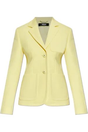 VERSACE Jakke, Dame, Gul, 2XS, Uld, Blazer med lommer