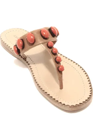 CAR SHOE Sko, Dame, Brun, 36 1/2 EU, Vintage stenbesatte sandaler