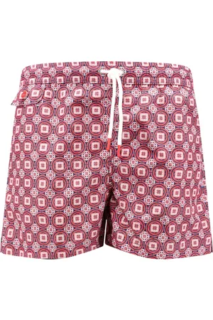 Kiton Badetøj, Herre, Rød, S, Polyester, Rød Havtøj Elastisk Talje Shorts