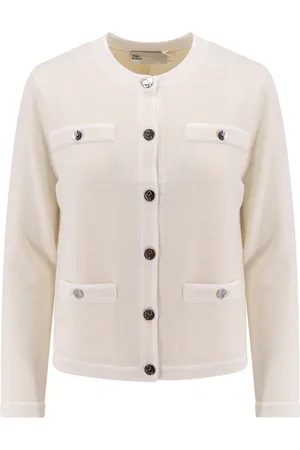 Tory Burch Strik, Dame, , S, Uld, Sweater med Ribbed Trim Lommer