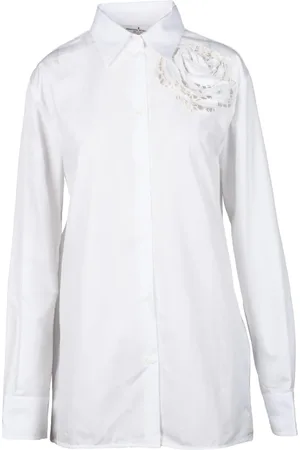 ERMANNO SCERVINO Bluser & Skjorter, Dame, Hvid, L, Bomuld, Skjorte
