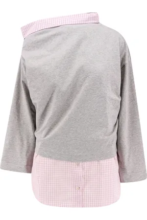 DRIES VAN NOTEN Sweathshirts & Hoodies, Dame, Grå, S, Bomuld, Tjekmønster Grå Sweater