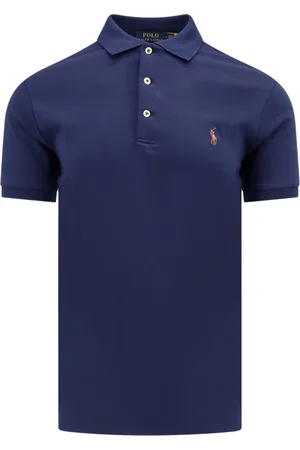 Ralph Lauren Top, Herre, Blå, S, Bomuld, Blå T-shirts og Polos med ikonisk logo
