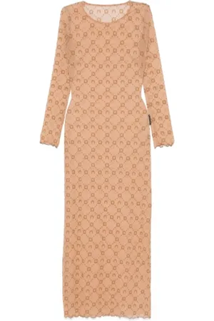 Marine Serre Kjole, Dame, , S, Mesh Kjole med Monogram