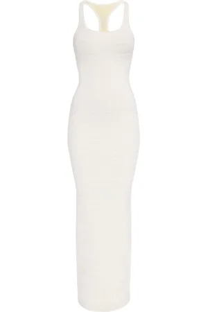 Jacquemus Kjole, Dame, Hvid, M, Uld, Hvid Off-Shoulder Kjole