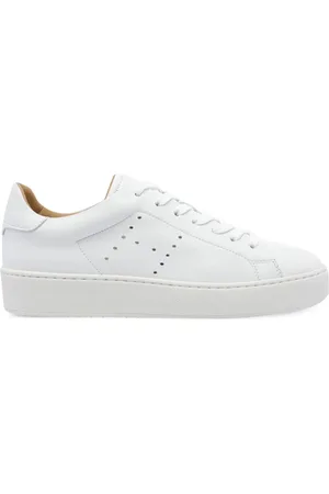 Hogan Sko, Dame, Hvid, 38 1/2 EU, Læder, Hvide Læder Perforerede Sneakers