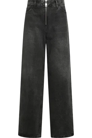 Lois Jeans, Dame, Sort, W26, Bomuld, Bredbenede jeans med lynlåse foran