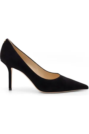 Jimmy Choo Sko, Dame, Sort, 39 EU, Læder, Sorte hæle med metallogo