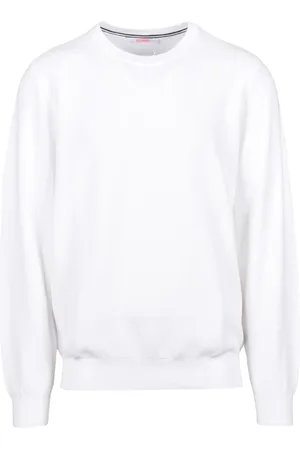 sun68 Strik, Herre, Hvid, 2XL, Bomuld, Bomuld Strik Trøje