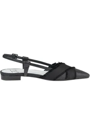 ROBERTO FESTA Sko, Dame, Sort, 37 EU, Læder, Sort læder slingback flade sko