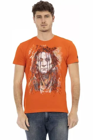 Trussardi Top, Herre, , XL, Uld, Stilfuldt Kortærmet T-shirt med Frontprint
